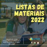 LISTAS DE MATERIAIS 2022